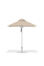 Frankford 864CAM 7.5' x 7.5' Square Greenwich Pulley Lift Aluminum Market Umbrella