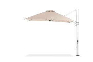 Frankford 877ARU 9' x 9' Aurora Aluminum Crank Lift Cantilever Outdoor Market Umbrella