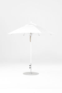 7.5'x7.5' Square Monterey Pulley Lift Fiberglass Market Umbrella