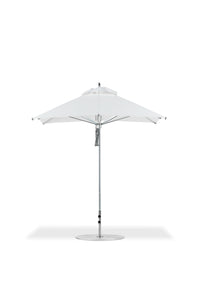 Frankford 864CAM 7.5' x 7.5' Square Greenwich Pulley Lift Aluminum Market Umbrella