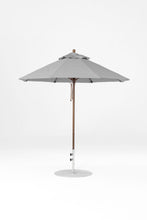 6.5'x6.5' Square Monterey Crank Lift Fiberglass Market Umbrella- No Tilt