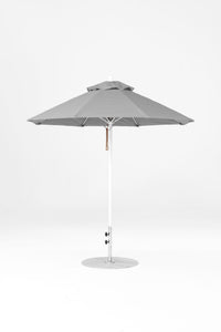 7.5'x7.5' Square Monterey Crank Lift Fiberglass Market Umbrella- No Tilt