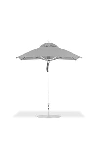 Frankford 864CAM 7.5' x 7.5' Square Greenwich Pulley Lift Aluminum Market Umbrella