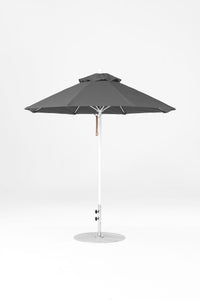 6.5'x6.5' Square Monterey Pulley Lift Fiberglass Market Umbrella