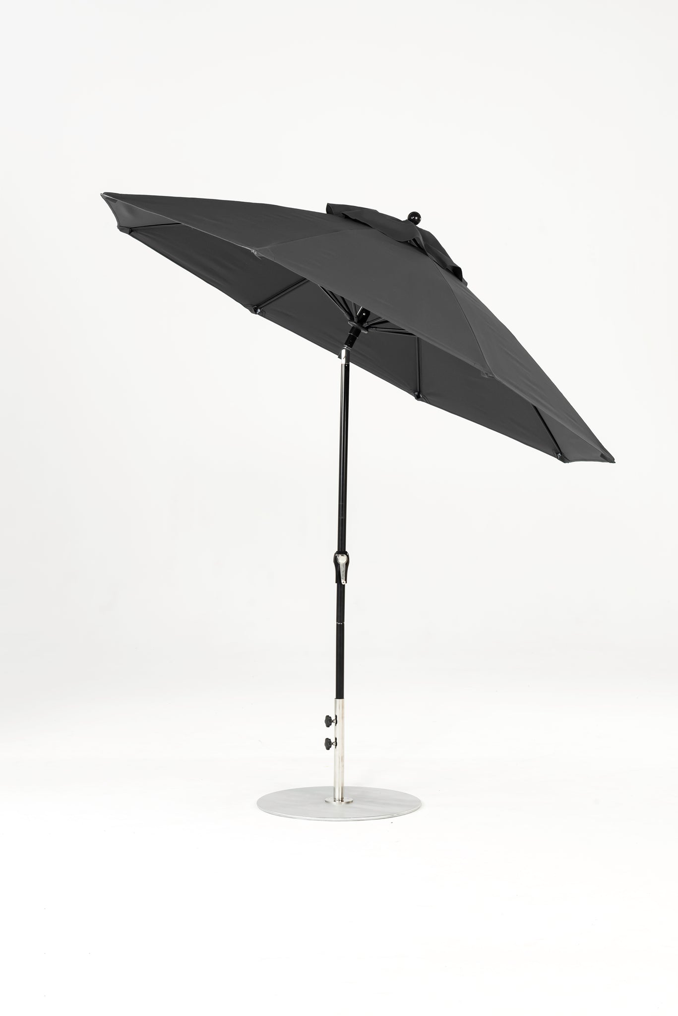 fiberglass patio umbrella grey Frankford 854FMA 9' Monterey Crank Lift Auto Tilt Fiberglass Market Um – Willow Creek Designs