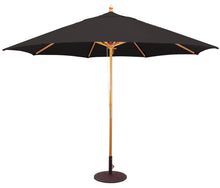 Galtech 183 11' Commercial Four Pulley Premium Wood Outdoor Market Umbrella