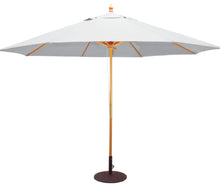 Galtech 183 11' Commercial Four Pulley Premium Wood Outdoor Market Umbrella