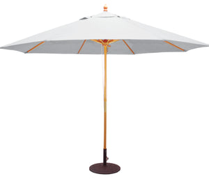 Galtech 183 11' Commercial Four Pulley Premium Wood Outdoor Market Umbrella
