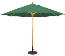 Galtech 183 11' Commercial Four Pulley Premium Wood Outdoor Market Umbrella