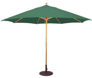 Galtech 183 11' Commercial Four Pulley Premium Wood Outdoor Market Umbrella