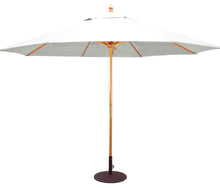 Galtech 183 11' Commercial Four Pulley Premium Wood Outdoor Market Umbrella