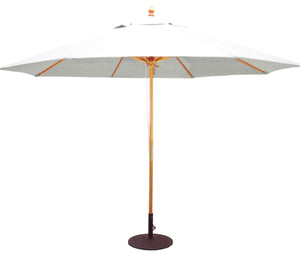 Galtech 183 11' Commercial Four Pulley Premium Wood Outdoor Market Umbrella