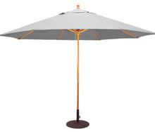Galtech 183 11' Commercial Four Pulley Premium Wood Outdoor Market Umbrella