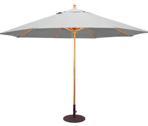 Galtech 183 11' Commercial Four Pulley Premium Wood Outdoor Market Umbrella