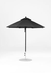 7.5'x7.5' Square Monterey Pulley Lift Fiberglass Market Umbrella