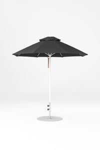 6.5'x6.5' Square Monterey Pulley Lift Fiberglass Market Umbrella