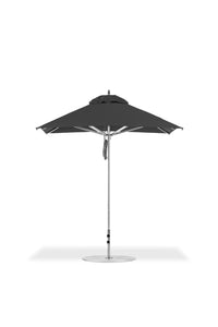 Frankford 864CAM 7.5' x 7.5' Square Greenwich Pulley Lift Aluminum Market Umbrella