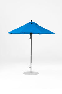 7.5'x7.5' Square Monterey Pulley Lift Fiberglass Market Umbrella