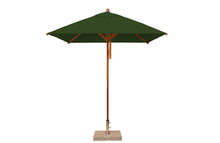 Bambrella 6.5' Square Sirocco Bamboo Pulley Lift No Tilt Umbrella