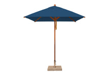 Bambrella 7' x 7' Square Levante Bamboo Pulley Lift No Tilt Umbrella
