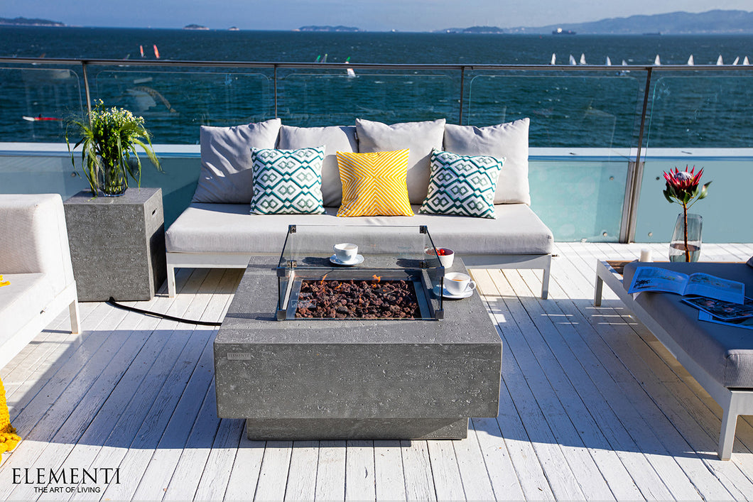 Elementi OFG103 Manhattan Concrete Outdoor Fire Table