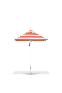 Frankford 454CAM 6.5' x 6.5' Square Greenwich Pulley Lift Aluminum Market Umbrella