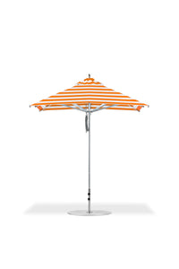 Frankford 864CAM 7.5' x 7.5' Square Greenwich Pulley Lift Aluminum Market Umbrella