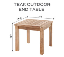 21"x21" Teak Outdoor End Table
