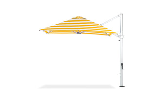 Frankford 877ARU 9' x 9' Aurora Aluminum Crank Lift Cantilever Outdoor Market Umbrella