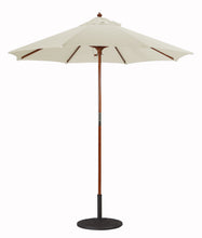 Galtech 121-221 7.5' Cafe & Bristo Wood Manual Lift Outdoor Market Umbrella