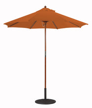Galtech 121-221 7.5' Cafe & Bristo Wood Manual Lift Outdoor Market Umbrella
