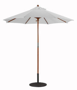 Galtech 121-221 7.5' Cafe & Bristo Wood Manual Lift Outdoor Market Umbrella