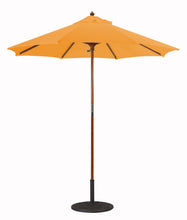 Galtech 121-221 7.5' Cafe & Bristo Wood Manual Lift Outdoor Market Umbrella
