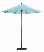 Galtech 121-221 7.5' Cafe & Bristo Wood Manual Lift Outdoor Market Umbrella