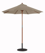 Galtech 121-221 7.5' Cafe & Bristo Wood Manual Lift Outdoor Market Umbrella