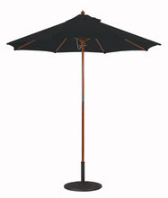 Galtech 121-221 7.5' Cafe & Bristo Wood Manual Lift Outdoor Market Umbrella