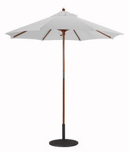 Galtech 121-221 7.5' Cafe & Bristo Wood Manual Lift Outdoor Market Umbrella