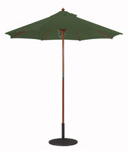 Galtech 121-221 7.5' Cafe & Bristo Wood Manual Lift Outdoor Market Umbrella