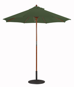 Galtech 121-221 7.5' Cafe & Bristo Wood Manual Lift Outdoor Market Umbrella