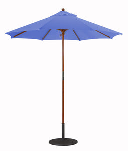 Galtech 121-221 7.5' Cafe & Bristo Wood Manual Lift Outdoor Market Umbrella