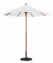 Galtech 121-221 7.5' Cafe & Bristo Wood Manual Lift Outdoor Market Umbrella