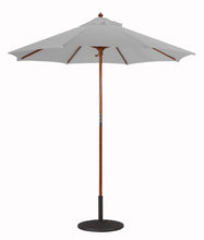 Galtech 121-221 7.5' Cafe & Bristo Wood Manual Lift Outdoor Market Umbrella