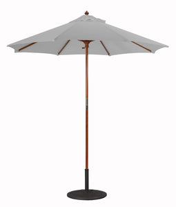 Galtech 121-221 7.5' Cafe & Bristo Wood Manual Lift Outdoor Market Umbrella