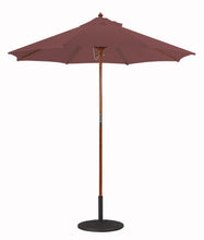 Galtech 121-221 7.5' Cafe & Bristo Wood Manual Lift Outdoor Market Umbrella