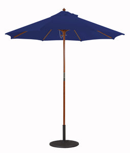 Galtech 121-221 7.5' Cafe & Bristo Wood Manual Lift Outdoor Market Umbrella