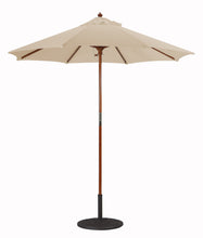 Galtech 121-221 7.5' Cafe & Bristo Wood Manual Lift Outdoor Market Umbrella