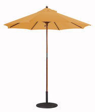 Galtech 121-221 7.5' Cafe & Bristo Wood Manual Lift Outdoor Market Umbrella