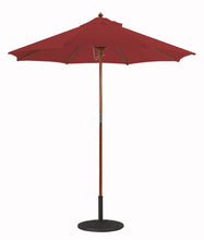 Galtech 121-221 7.5' Cafe & Bristo Wood Manual Lift Outdoor Market Umbrella