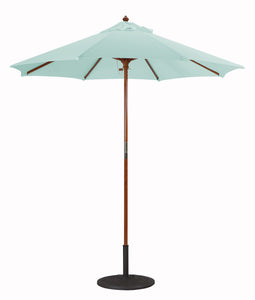 Galtech 121-221 7.5' Cafe & Bristo Wood Manual Lift Outdoor Market Umbrella