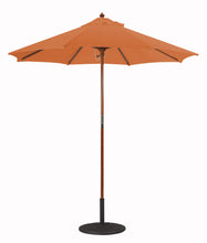 Galtech 121-221 7.5' Cafe & Bristo Wood Manual Lift Outdoor Market Umbrella